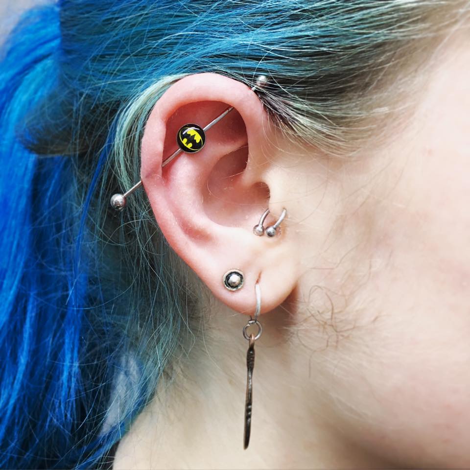 piercing industrial at home